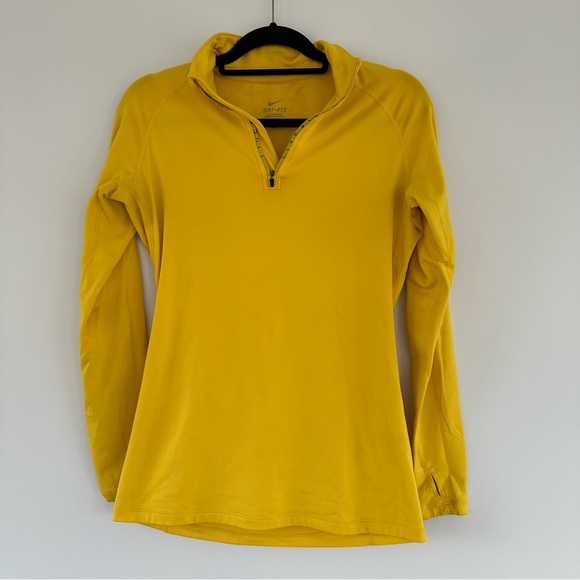 Nike Tops - Nike Livestrong 1/4 Zip Dri-Fit Yellow Size Women's Large